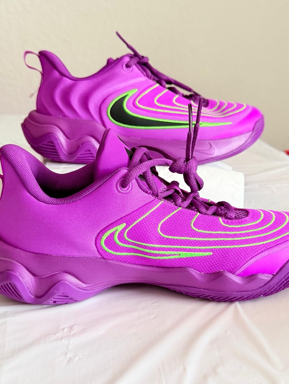 Nike Purple & Neon Green Wave Sneakers